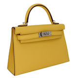 Hermès Kelly II Sellier Mini Jaune Mango Epsom Palladium Hardware