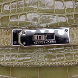 Hermès 35cm Birkin Natura Vert Celadon Shiny Niloticus Palladium Hardware