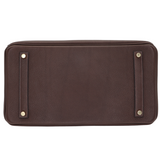 Hermès 30cm Birkin Ebene Barenia Faubourg Leather Gold Hardware