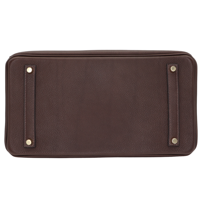 Hermès 30cm Birkin Ebene Barenia Faubourg Leather Gold Hardware