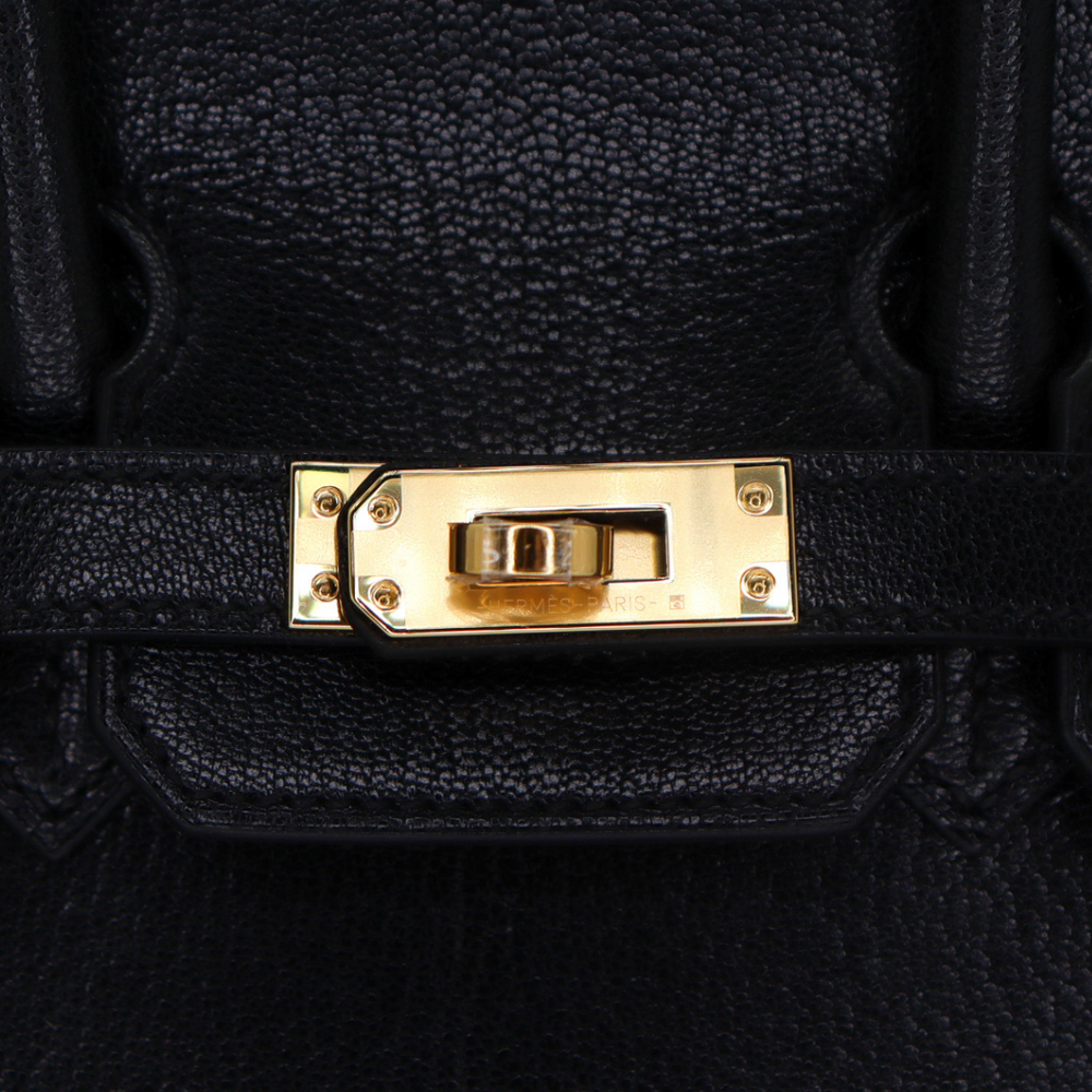 Hermès 25cm Birkin Sellier Black Epsom Leather Palladium Hardware