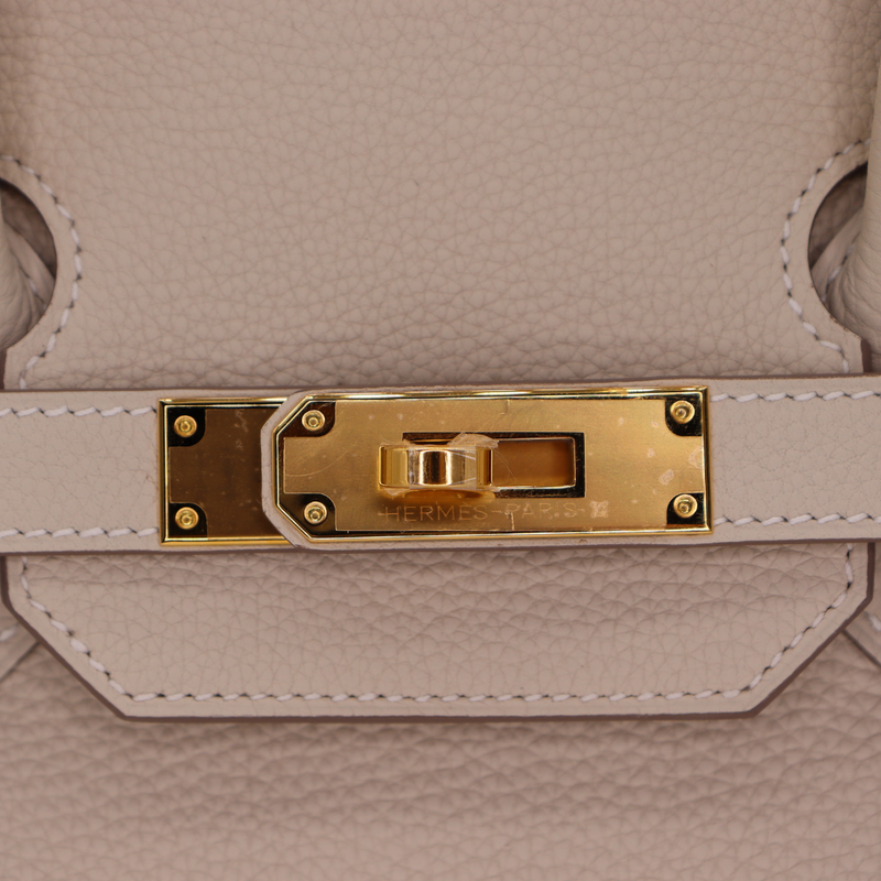 Hermès 35cm Birkin Craie Togo Leather Gold Hardware