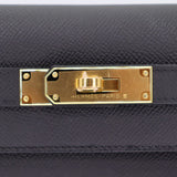 Herm�s 28cm Kelly Sellier Black Epsom Leather Gold Hardware