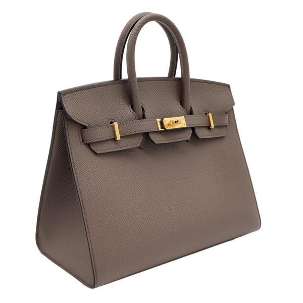 Hermès 25cm Birkin Sellier Etain Epsom Leather Gold Hardware