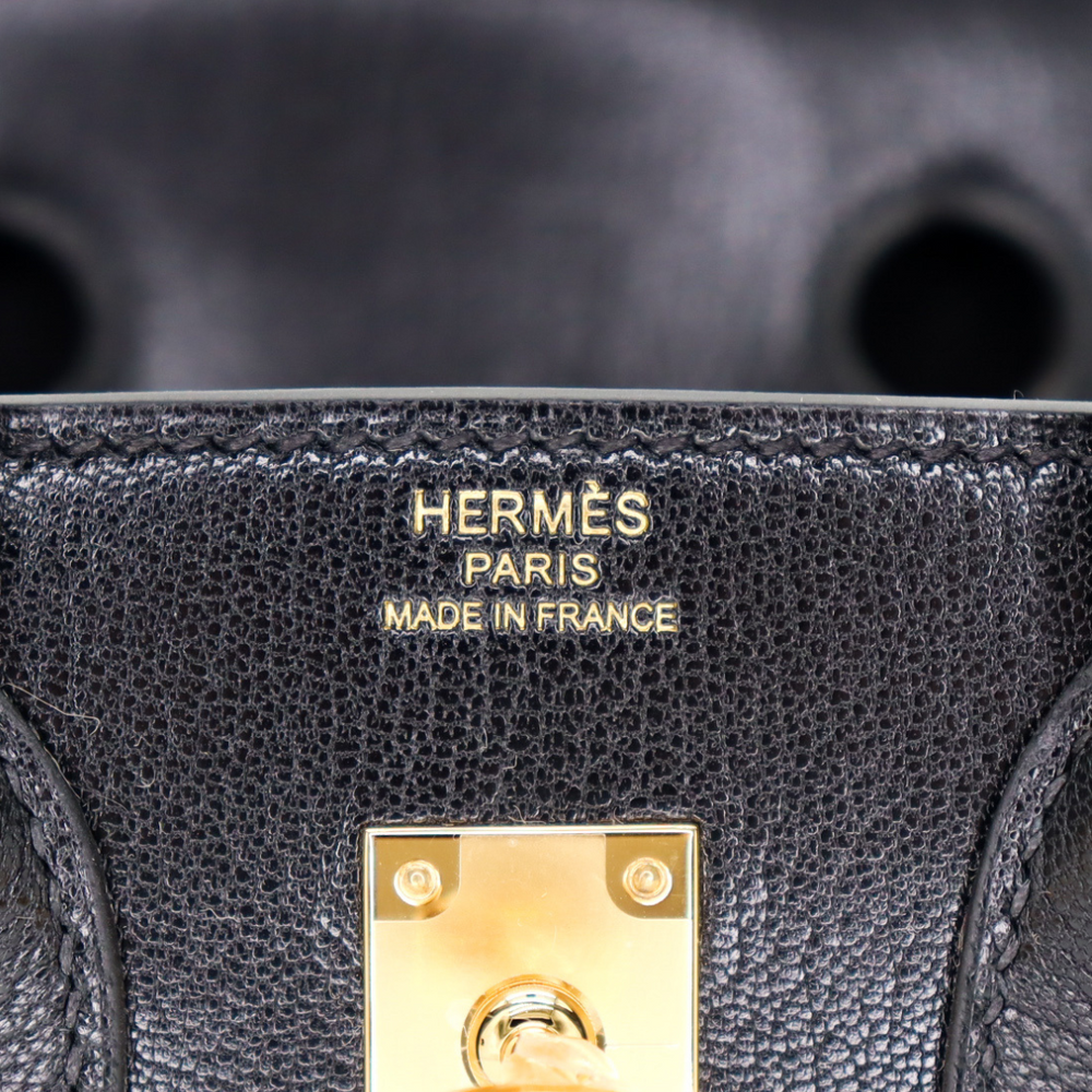 Hermès 25cm Birkin Sellier Black Epsom Leather Palladium Hardware