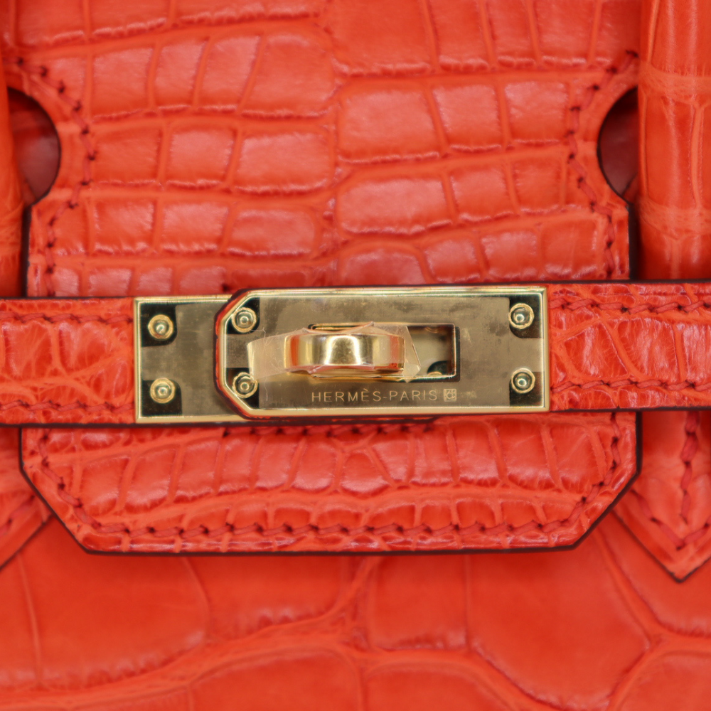 Hermès 25cm Birkin Chai Matte Alligator Gold Hardware exclusive at