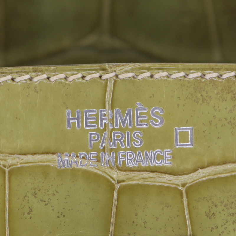 Hermès 30cm Birkin Natura Vert Celadon Shiny Niloticus Palladium Hermès 30cm Birkin Natura Vert Celadon Shiny Niloticus Palladium