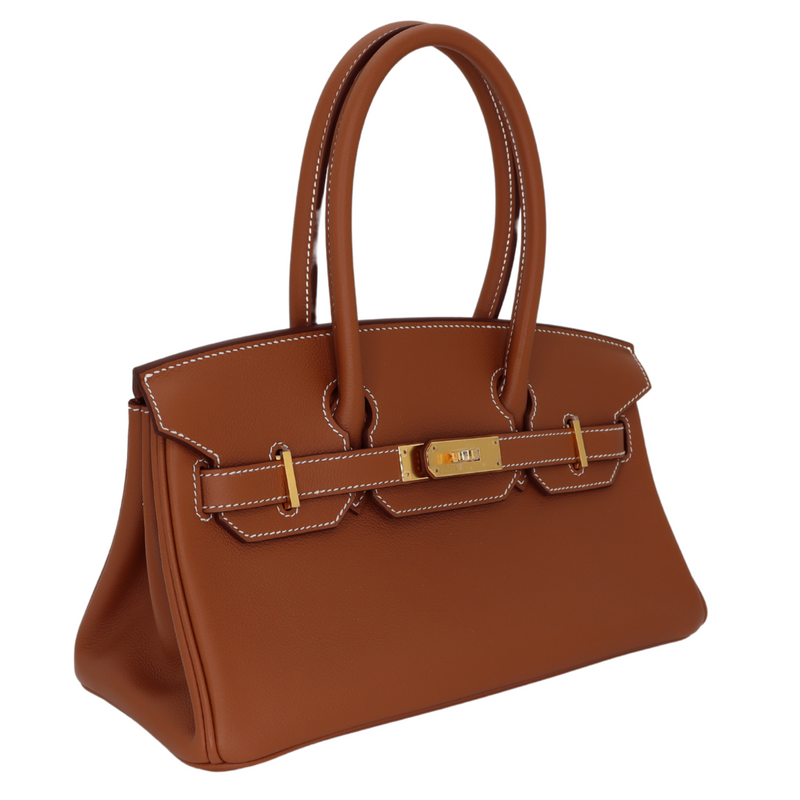 Hermès 29cm Birkin Shoulder Light Gold Evercolor Leather Gold Hermès 29cm Birkin Shoulder Light Gold Evercolor Leather Gold