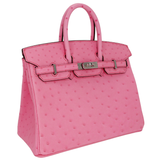 Hermès 25cm Birkin Bubblegum Ostrich Palladium Hardware