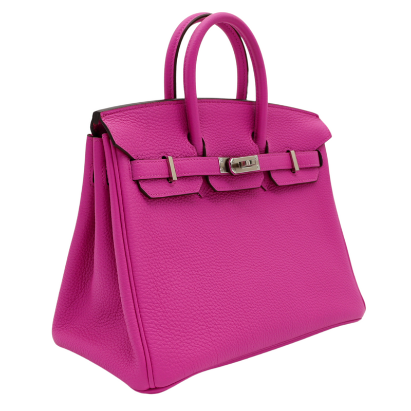 Hermès 25cm Birkin Rose Magnolia Togo Leather Palladium Hardware