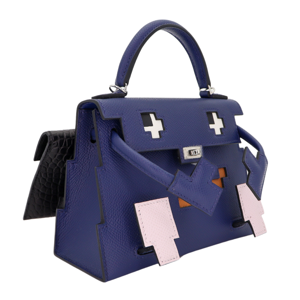 Hermès Kelly Doll Picto Bleu Saphir Epsom Leather Palladium
