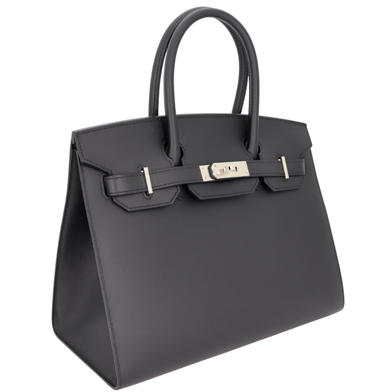 Hermès 30cm Birkin Sellier Black Madame Leather Palladium Hardware
