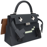 Hermès Kelly Doll Picto Gris Misty Epsom Leather Palladium Hardware