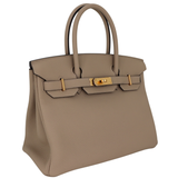 Hermès 30cm Birkin Gris Tourterelle Togo Leather Gold Hardware