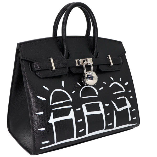 Hermès 20cm Birkin Sellier Disco Chèvre Leather Palladium Hardware
