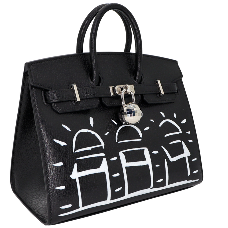Hermès 20cm Birkin Sellier Disco Chèvre Leather Palladium Hardware