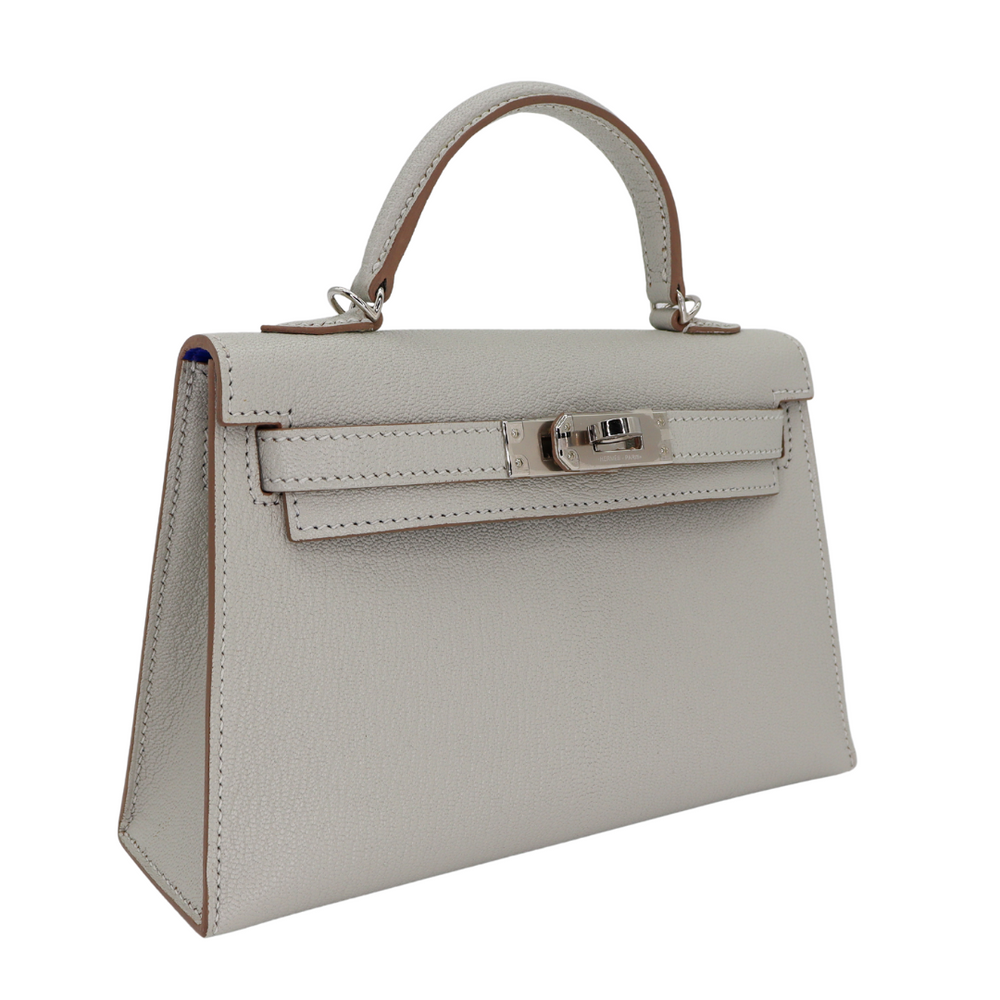 Hermès Kelly II Sellier Mini Black Chevre Leather PHW exclusive at