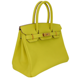 Hermès 30cm Birkin Lime Epsom Leather Gold Hardware