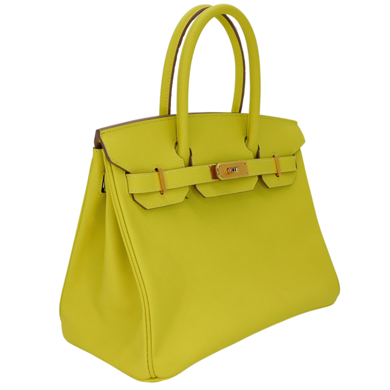 Hermès 30cm Birkin Lime Epsom Leather Gold Hardware