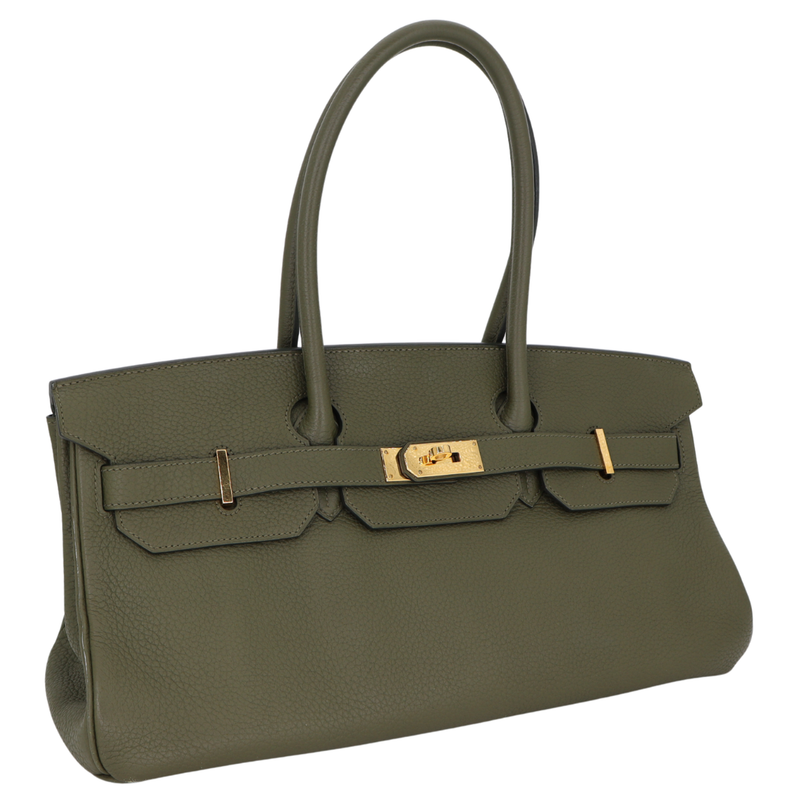 Hermès 42cm JPG Shoulder Birkin Vert Olive Togo Gold Hardware