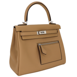 Hermès 25cm Kelly Colormatic Poussiere Swift Leather Palladium Hardware