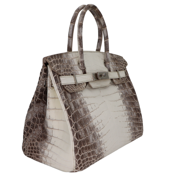 Hermès 30cm Birkin Blanc Himalaya Matte Niloticus Crocodile Palladium Hardware