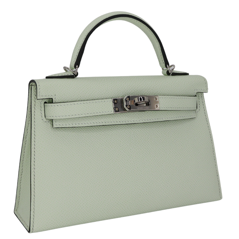 Hermès Kelly II Sellier Mini Vert Fizz Epsom Palladium Hardware