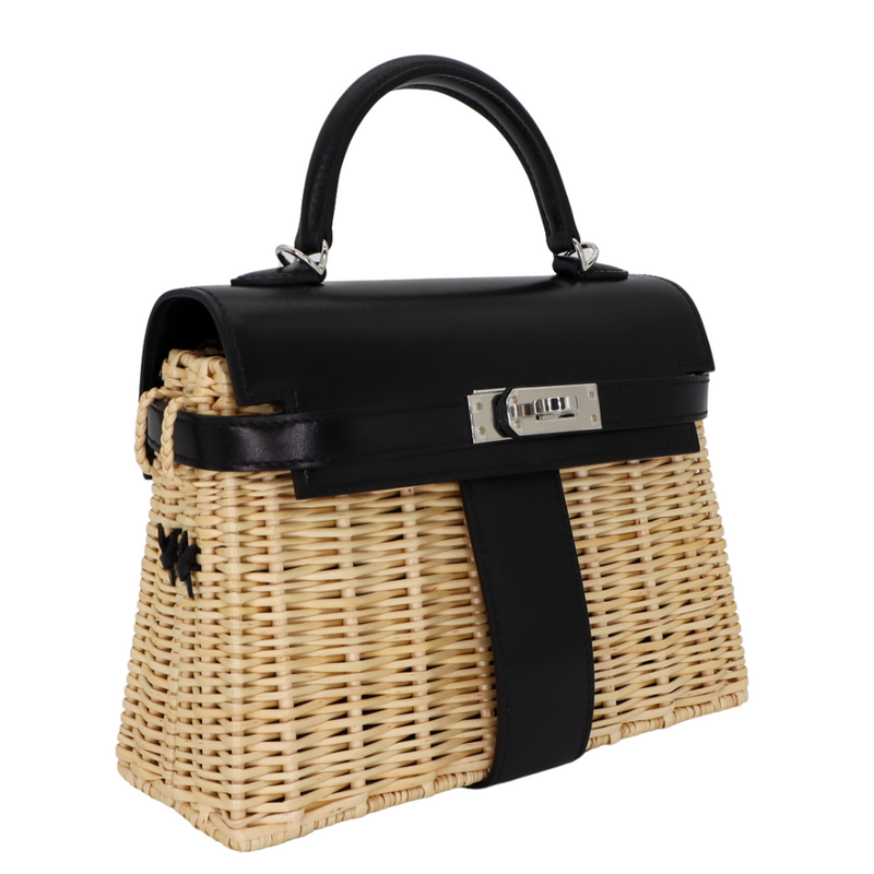 Hermès Kelly Mini Picnic Black Box Calf Leather Palladium Hardware Hermès Kelly Mini Picnic Black Box Calf Leather Palladium Hardware