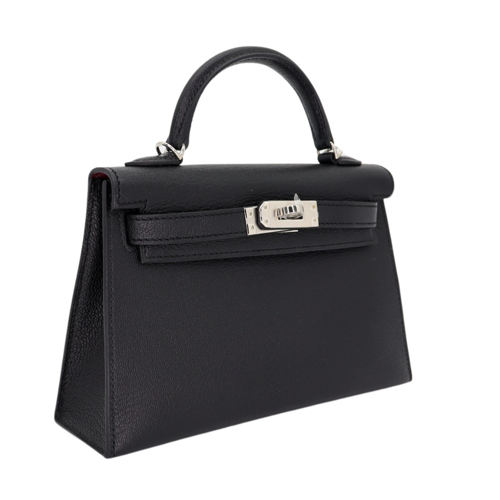 Hermès Kelly II Sellier Mini HSS Black/Rose Extreme Chevre Leather Hermès Kelly II Sellier Mini HSS Black/Rose Extreme Chevre Leather