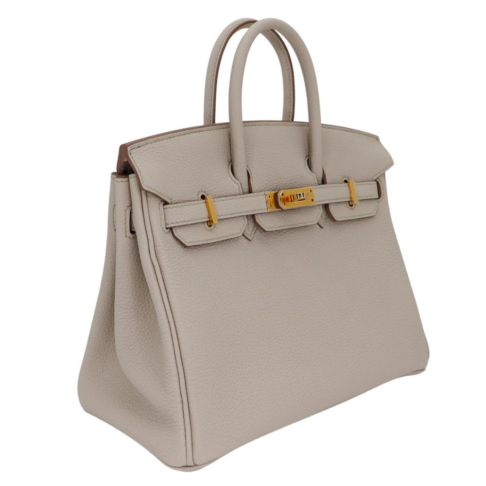 Hermès 25cm Birkin Beton Togo Leather Gold Hardware – Privé Porter