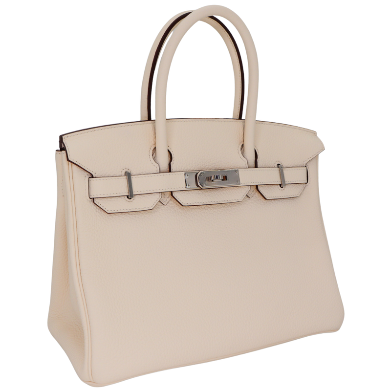 Hermès 30cm Birkin Nata Clemence Leather Palladium Hardware
