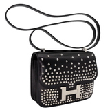 Hermès 18cm Constance Cloute Black Box Calf Palladium Hardware