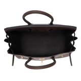 Hermès 30cm Birkin Ebene Barenia Faubourg Leather Gold Hardware