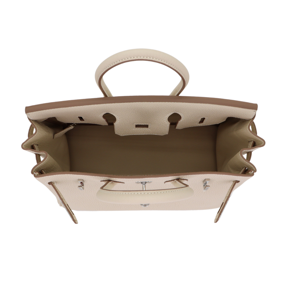 Hermès 25cm Birkin Craie Togo Leather Palladium Hardware – Privé