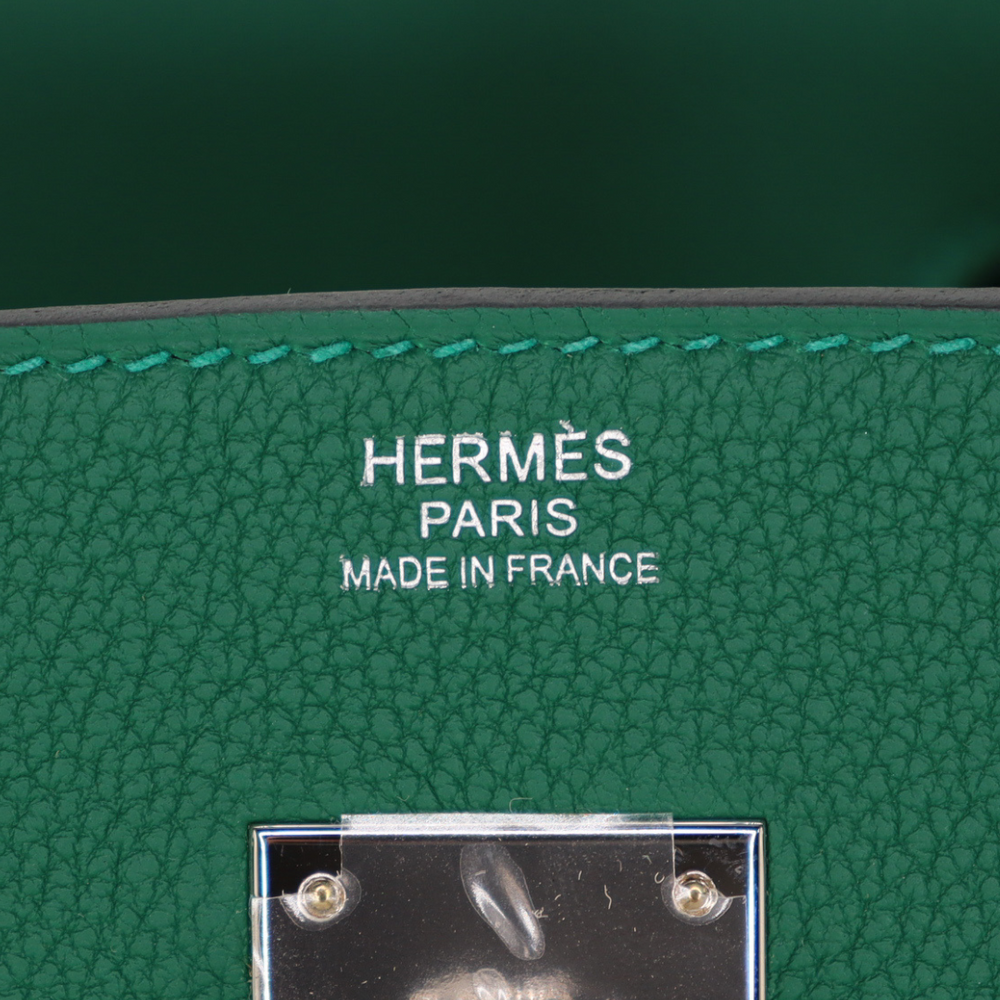 Hermès 30cm Birkin Malachite Togo Leather Palladium Hardware