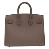 Hermès 25cm Birkin Sellier Etain Epsom Leather Gold Hardware