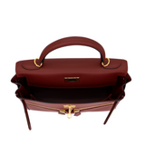 Hermès 28cm Kelly Lakis Rouge H Swift Leather Gold Hardware