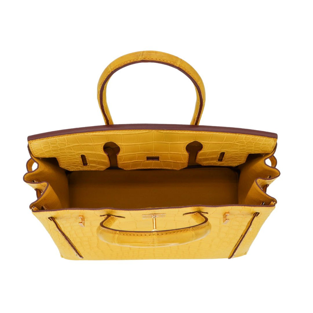Hermès 30cm Birkin Ambre Matte Alligator Gold Hardware – Privé Porter
