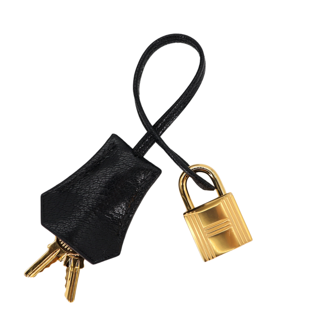Hermès 25cm Birkin Sellier Black Epsom Leather Palladium Hardware
