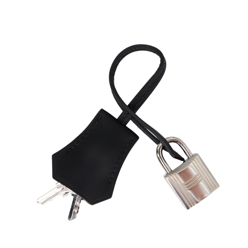 Hermès 25cm Birkin Quadrille Black Toile/Swift Leather Palladium Hardware
