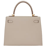 Hermès 25cm Kelly Sellier Craie Epsom Leather Gold Hardware