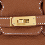 Hermès 25cm Birkin Gold Togo Leather Brushed Gold Hardware