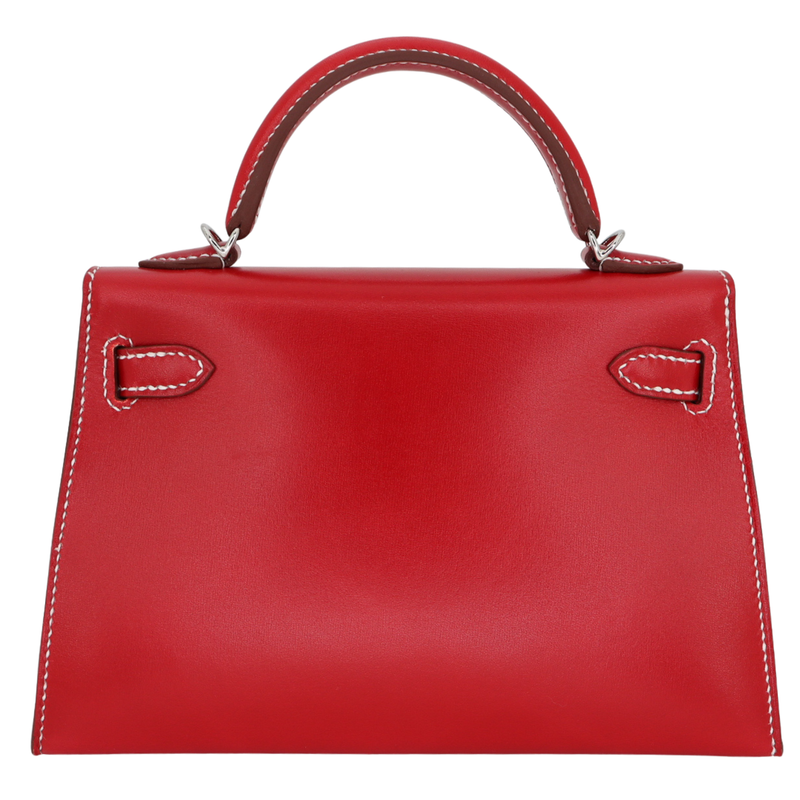 Hermès Kelly II Sellier Mini Rouge Piment Box Calf Leather