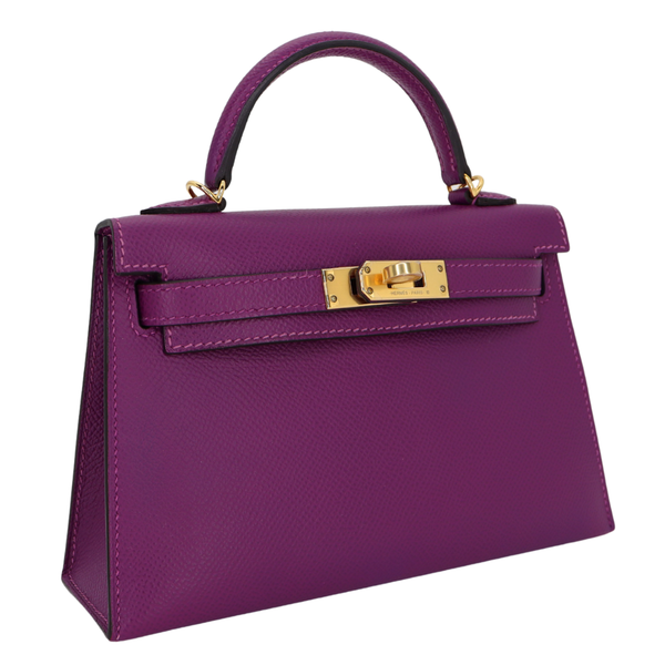 Hermès Kelly II Sellier Mini Anemone Epsom Leather Gold Hardware