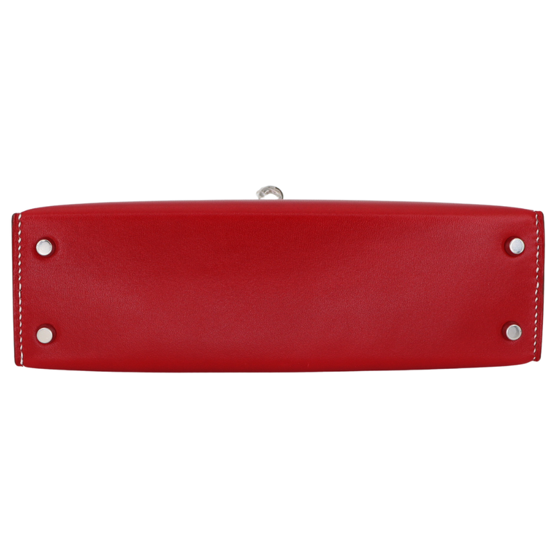 Hermès Kelly II Sellier Mini Rouge Piment Box Calf Leather