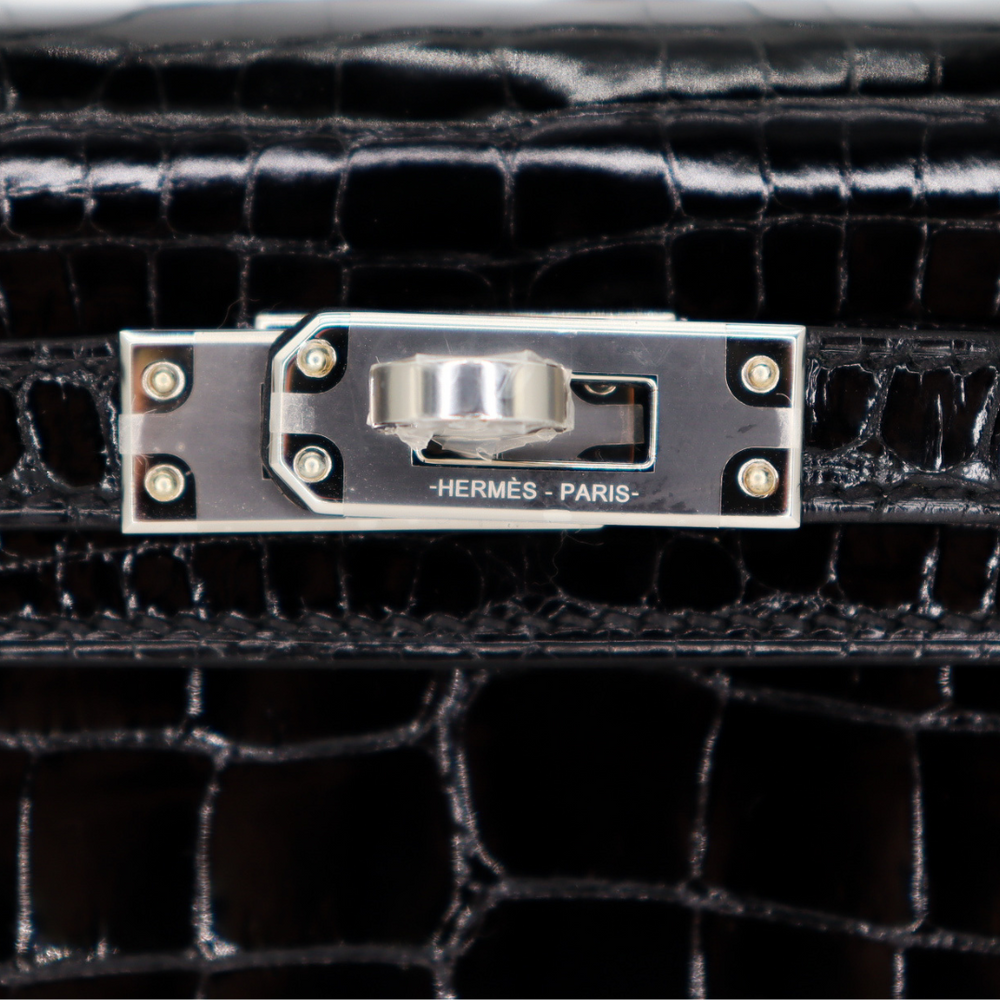 Hermès Kelly II Sellier Mini Black Shiny Alligator GHW exclusive