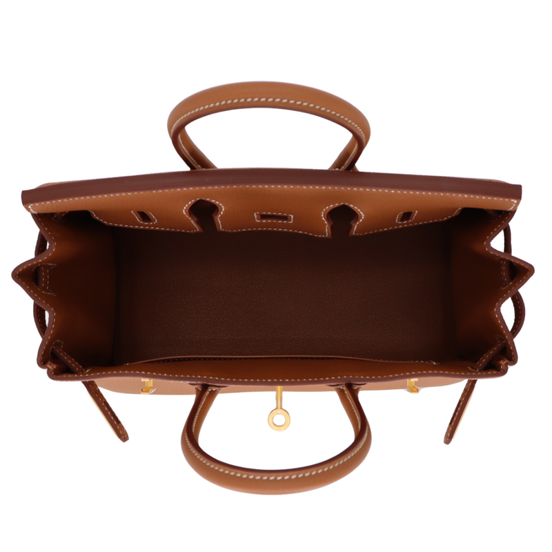 Hermès 25cm Birkin Gold Togo Leather Brushed Gold Hardware