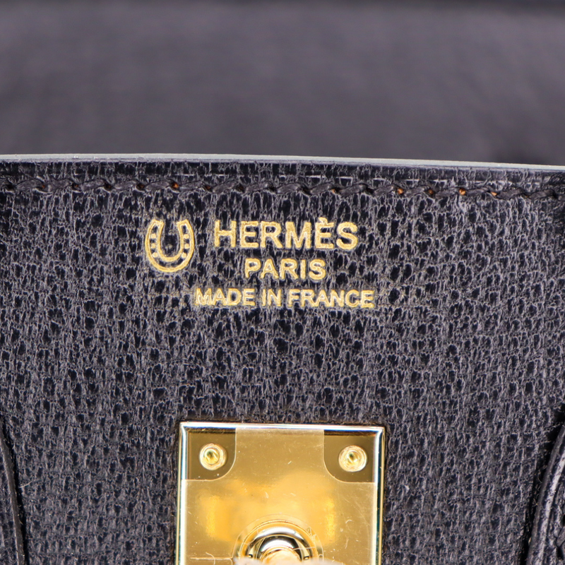 Hermès 25cm Birkin HSS Black/ Gold Chèvre Gold Hardware