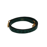 Hermès 28cm Kelly Sellier HSS Emerald Shiny Porosus Crocodile Brushed Gold Hardware