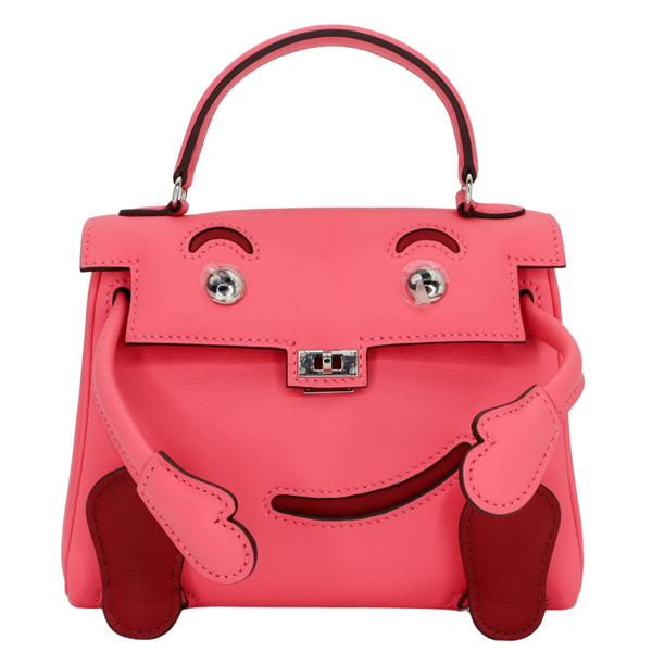 Hermès Kelly Doll "Quelle Idolle" Rose Azalee Swift Leather Palladium Hardware